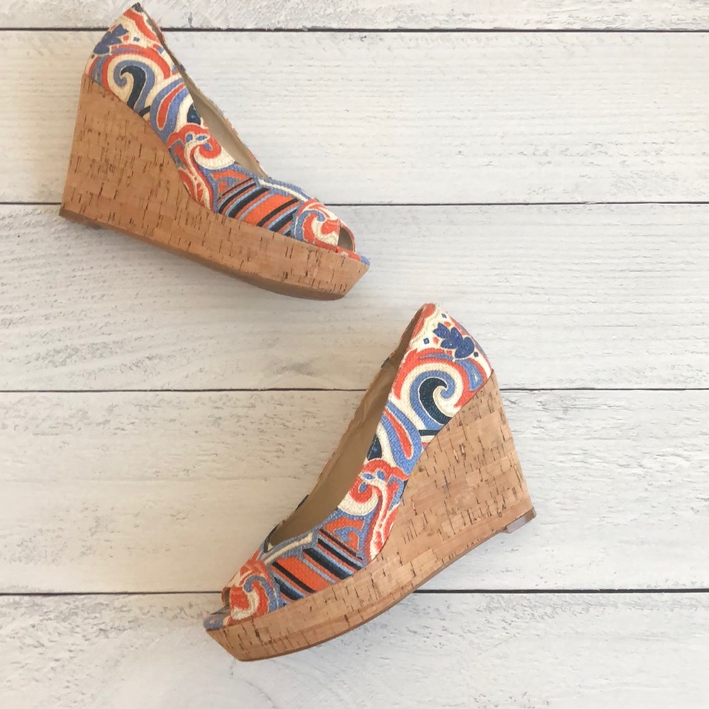 Nine West wedge platform heels size 7